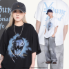 SAINT MICHAEL（セントマイケル）偽物白い墨直噴大蛇はｖｉｎｔａｇｅ半袖Ｔシャツを刺繍します激安通販
