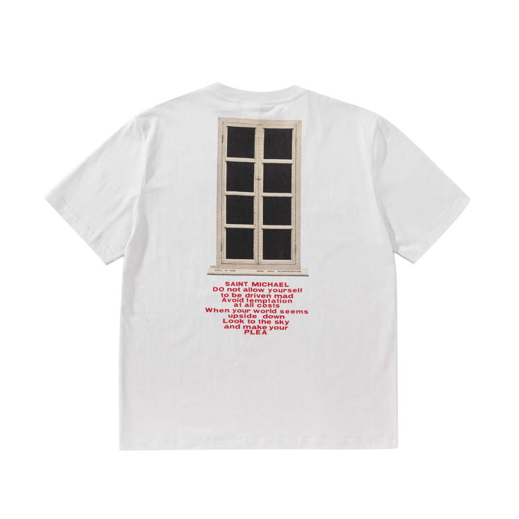 SAINT MICHAEL (セントマイケル)n級品アルファベットプリントビンテージ風ゆったりアメカジ男女Tシャツ激安通販