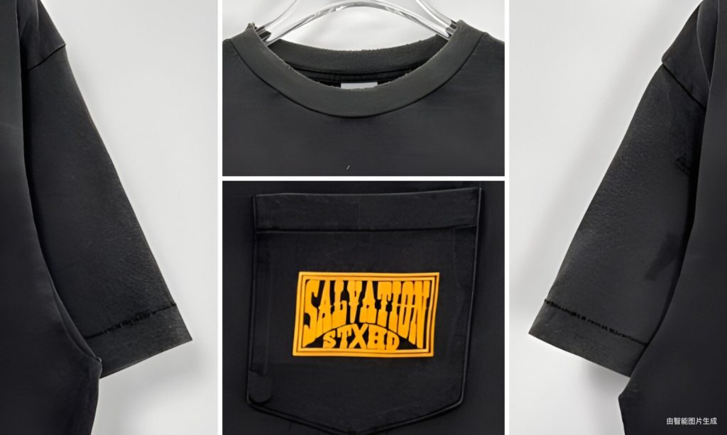 SAINT MICHAEL (セントマイケル)スーパーコピー連名HOOD半袖Tシャツアメリカンクラシックハイストリートウォッシュダメージ