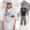 Saint Michael（セントマイケル）偽物 なクラシックプリントウォッシュ加工半袖ゆったりカジュアルカップルTシャツ夏 通販
