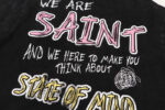 Saint Michael（セントマイケル）コピー 夏の新作ピンクロゴプリントカジュアル半袖Tシャツ 芸能人