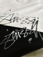 STUSSY(ステューシー) スーパーコピー 落書きサインアルファベットロゴ半袖Tシャツ 通販