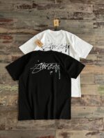 STUSSY(ステューシー) スーパーコピー 落書きサインアルファベットロゴ半袖Tシャツ 通販