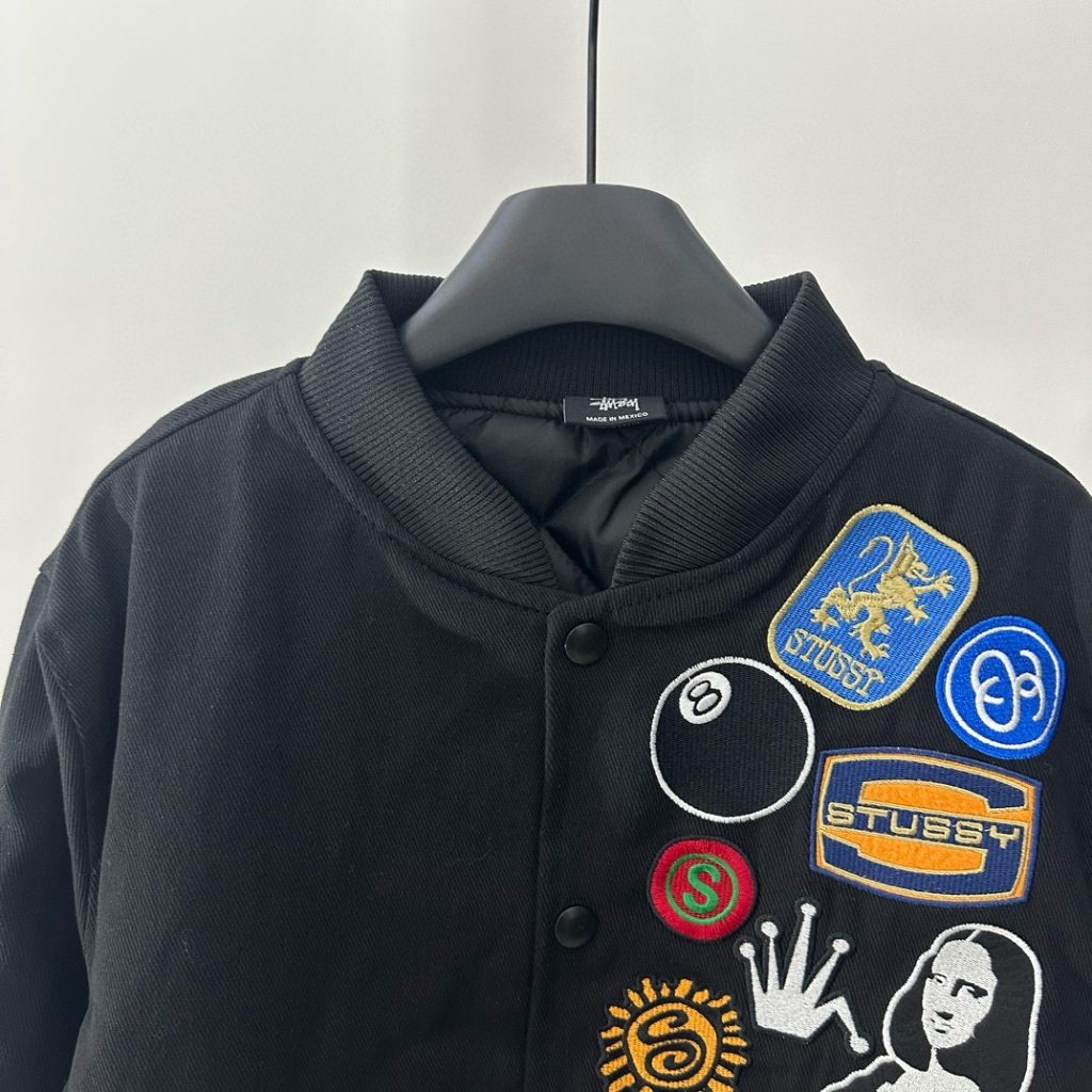 STUSSY(ステューシー)  n級品 ワッペンパッチ刺しゅうベースボールジャケット 通販