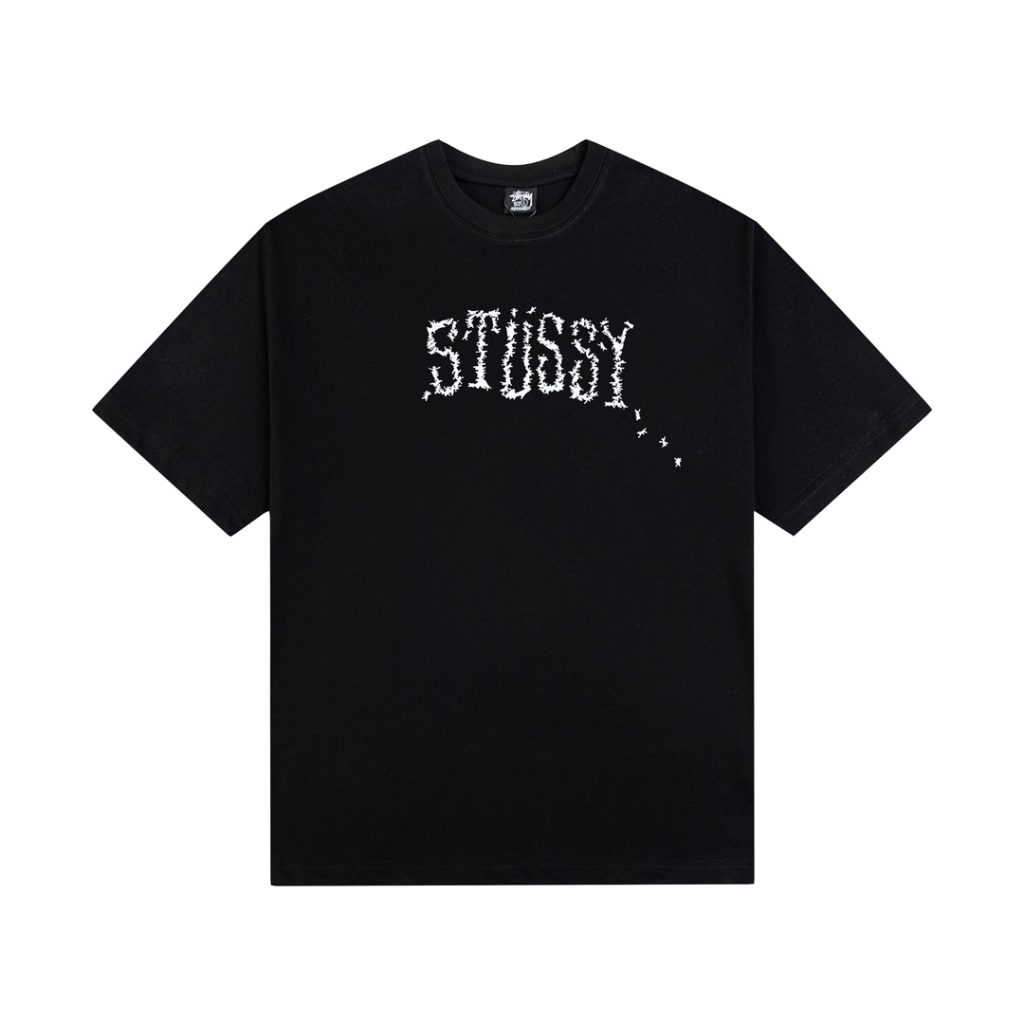 STUSSY(ステューシー)   偽物 アリ柄プリント男女半袖Tシャツ 