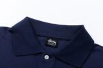 STUSSY(ステューシー) 偽物 定番ロゴ刺繍ポロシャツラペル半袖Tシャツ