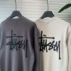 STUSSY(ステューシー) 芸能人 ワッフルウォッシュ丸首パーカー男女兼用 n級品