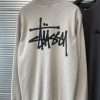 STUSSY(ステューシー) 芸能人 ワッフルウォッシュ丸首パーカー男女兼用 n級品