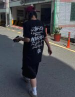 STUSSY(ステューシー)新作 偽物 落書アルファベットプリント半袖 激安通販