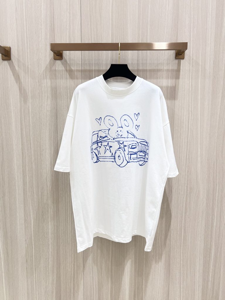 Vetements(ヴェトモン)可愛い漫画プリントオシャレカジュアル半袖Tシャツ男女同タイプ