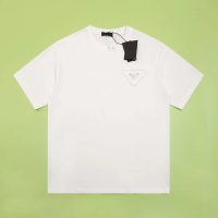 PRADA(プラダ)2024新作カスタマイズされた270g コットンラウンドネック半袖Tシャツコピー