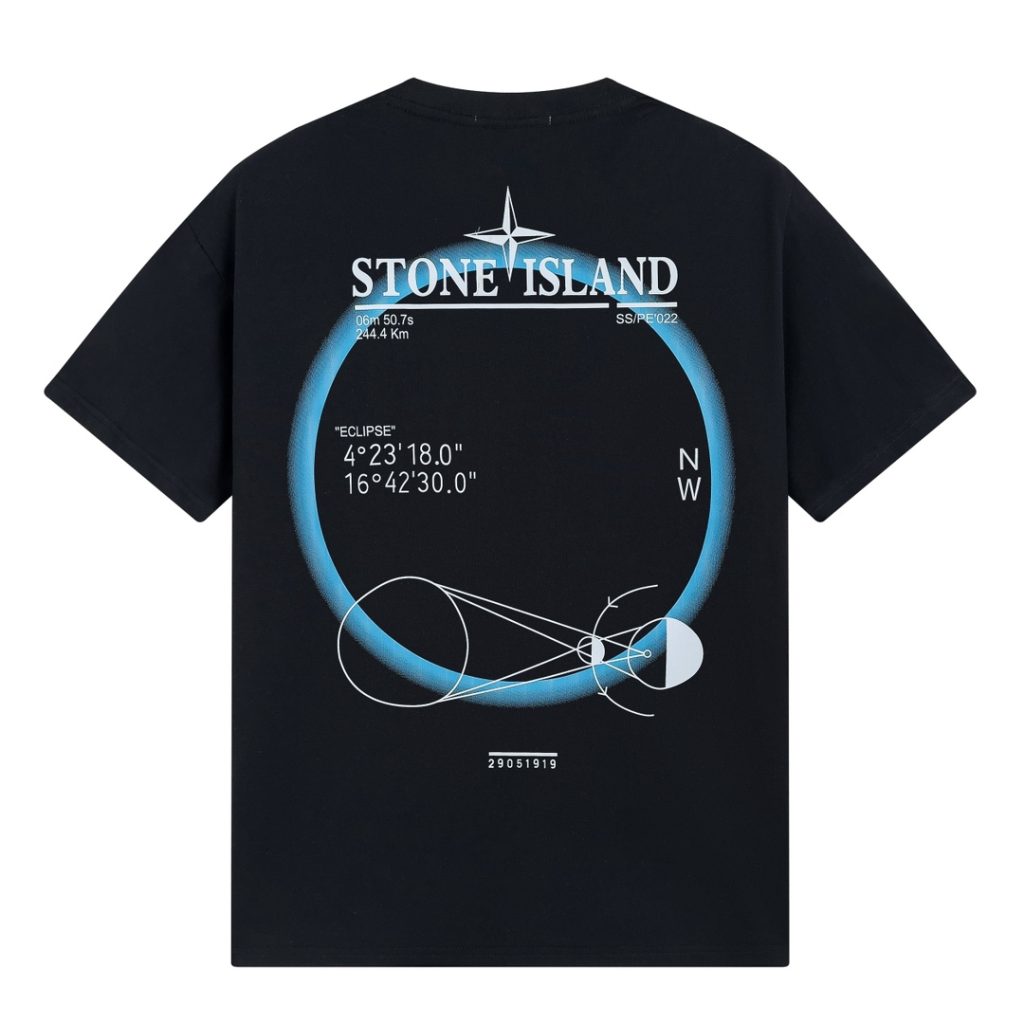 STONE ISLAND(ストーンアイランド)2024新作偽物日食のハローラウンドネック半袖Tシャツ激安通販