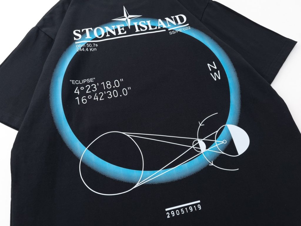 STONE ISLAND(ストーンアイランド)2024新作偽物日食のハローラウンドネック半袖Tシャツ激安通販