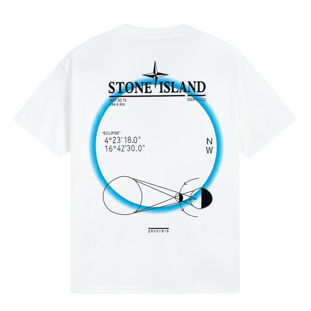 STONE ISLAND(ストーンアイランド)2024新作偽物日食のハローラウンドネック半袖Tシャツ激安通販