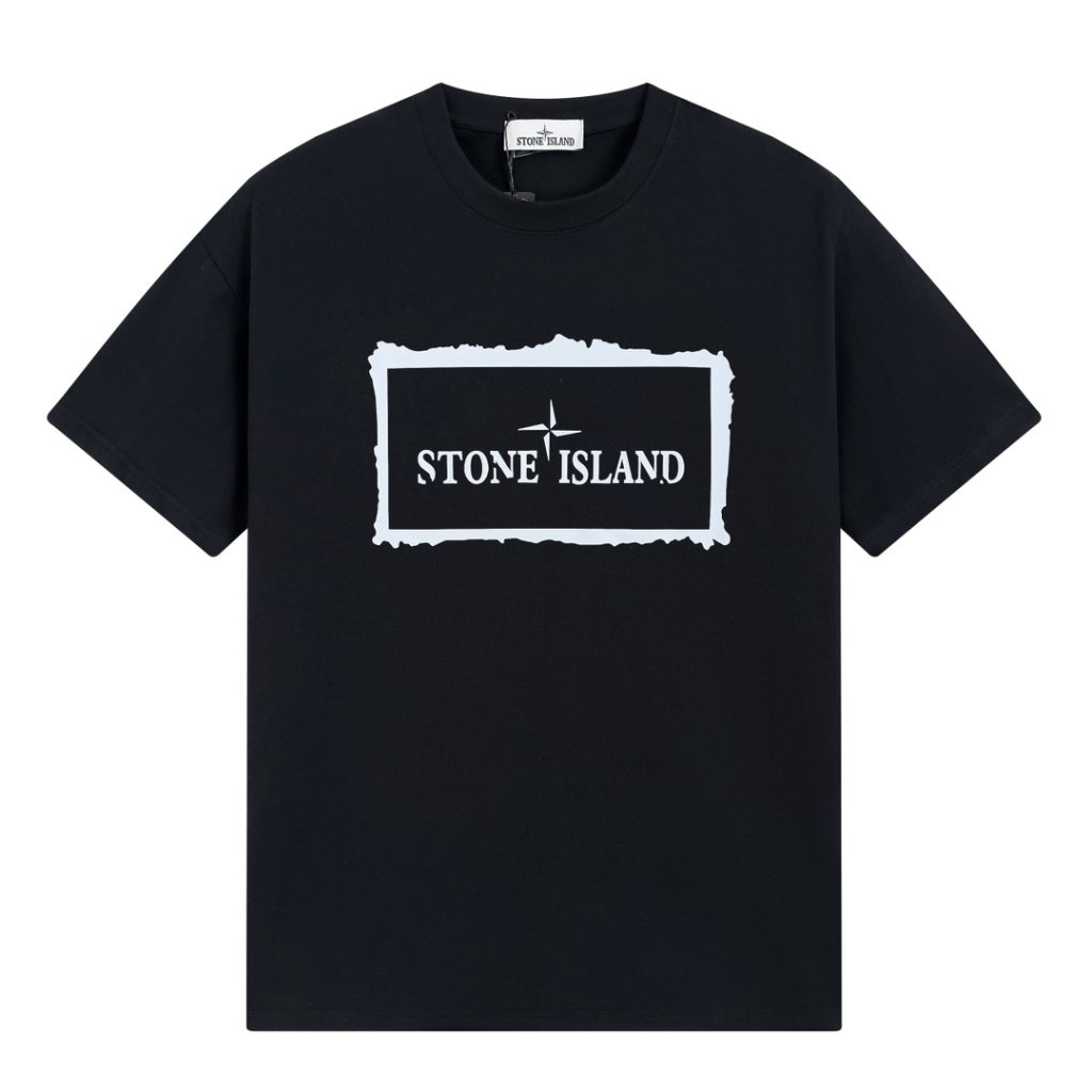 STONE ISLAND(ストーンアイランド)2024夏新作コピー前後プリントラウンドネック半袖Tシャツ 男女兼用