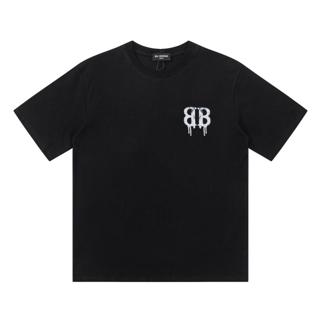 BALENCIAGA(バレンシアガ) 偽物 アルファベット プリントラウンドネック半袖Tシャツ激安通販