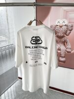 BALENCIAGA(バレンシアガ)2024春夏新作 n級品 260g 綿100%生地柔らかくて肌に優しい半袖Tシャツ
