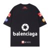 BALENCIAGA(バレンシアガ)2024人気新作 コピー 刺繍 プリントユニークなカスタム織り半袖Tシャツ