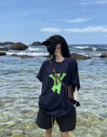 WELLDONE（ウェルダン)偽物踊るクマプリントカップルモデル半袖Tシャツ激安通販
