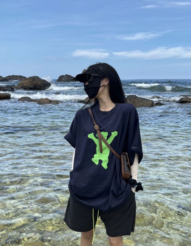 WELLDONE（ウェルダン)偽物踊るクマプリントカップルモデル半袖Tシャツ激安通販