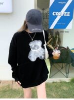 WELLDONE（ウェルダン)コピー芸能人2024新作 おしゃれ かわいい クマ キャラ カップルモデル半袖Tシャツ