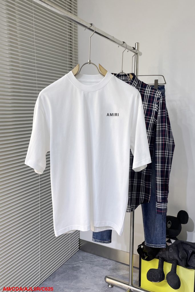 AMIRI（アミリ)2024春夏新作コピーファッションアルファベットロゴプリント半袖Tシャツ   