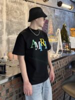 AMIRI（アミリ)2024春夏新作偽物ラウンドネック半袖Tシャツ純綿280g男女兼用