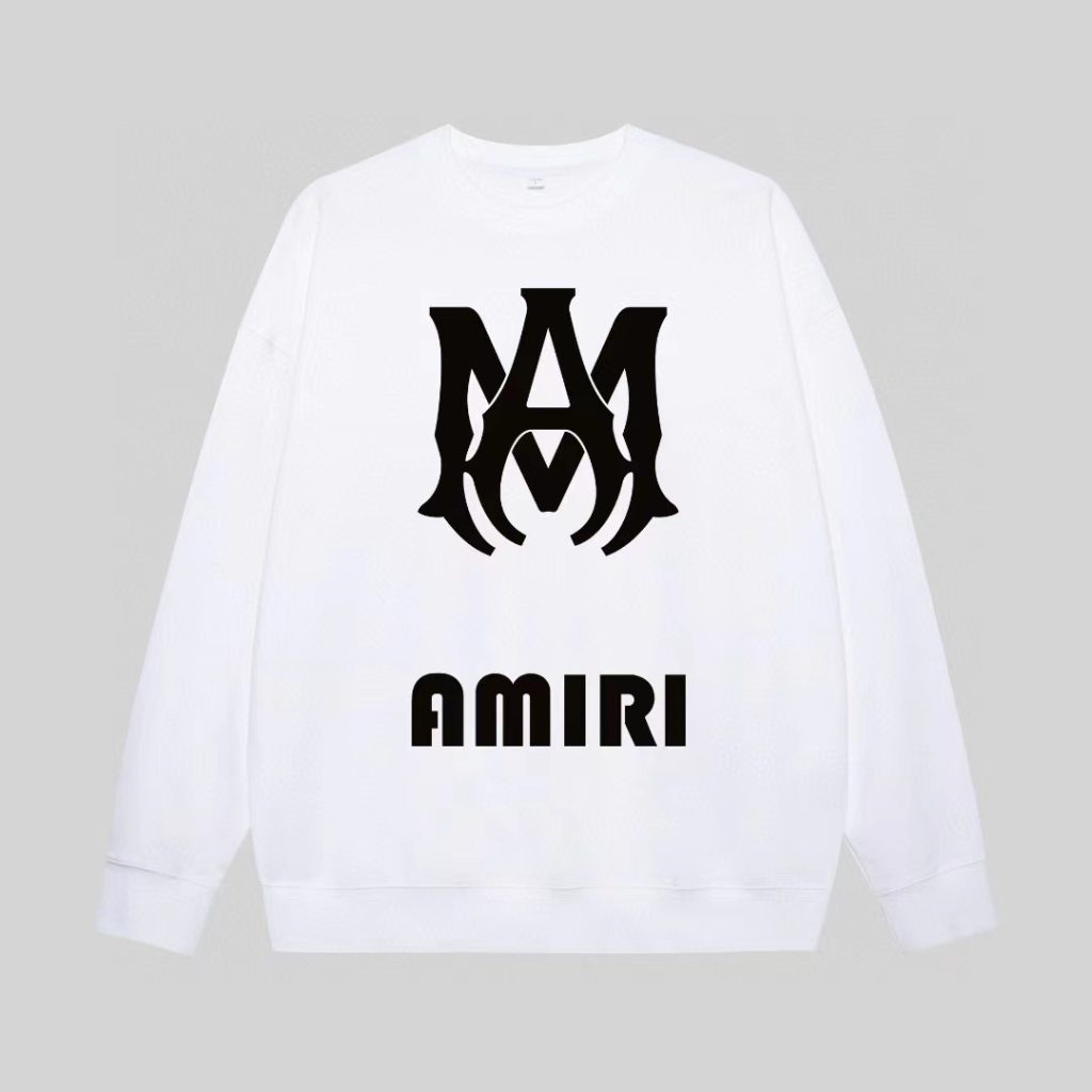 AMIRI（アミリ)2024秋冬新作限定コピータイプアルファベットプリントラウンドネックパーカー