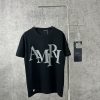 AMIRI（アミリ)2024年春新作偽物メンズ綿刺しゅうロゴプリントTシャツ通販