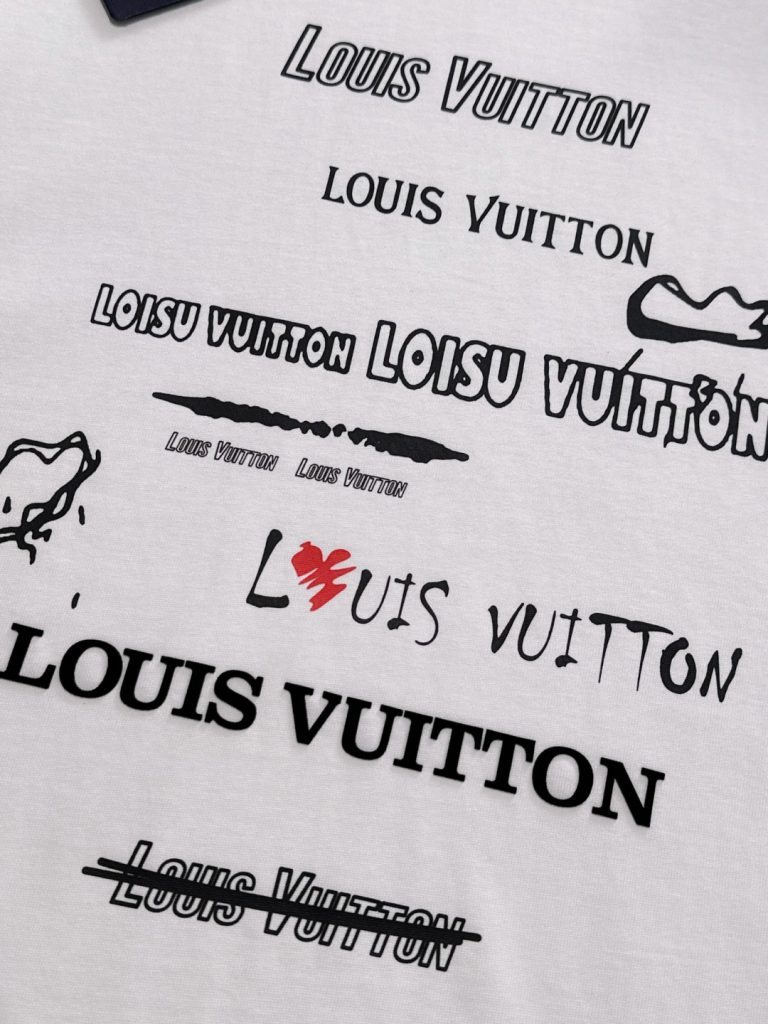 LOUIS VUITTON(ルイヴィトン)n級品2024夏新作定番ロゴプリントシンプルカジュアルTシャツ。