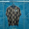 LOUIS VUITTON(ルイヴィトン)2024春夏新作芸能人Damierジャカード柄コットン半袖偽物