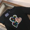 LOUIS VUITTON(ルイヴィトン)夏服偽物カップルタイプ精緻なlogeプリント半袖Tシャツ激安通販