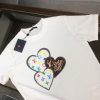 LOUIS VUITTON(ルイヴィトン)夏服偽物カップルタイプ精緻なlogeプリント半袖Tシャツ激安通販
