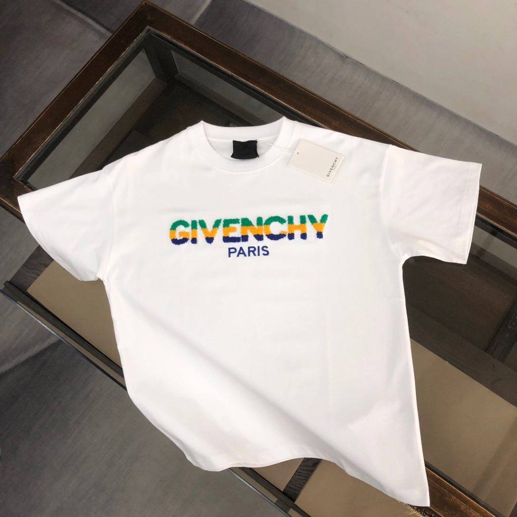 GIVENCHY(ジバンシイ)偽物アルファベット刺繍オシャレでカジュアルな半袖Tシャツ激安通販