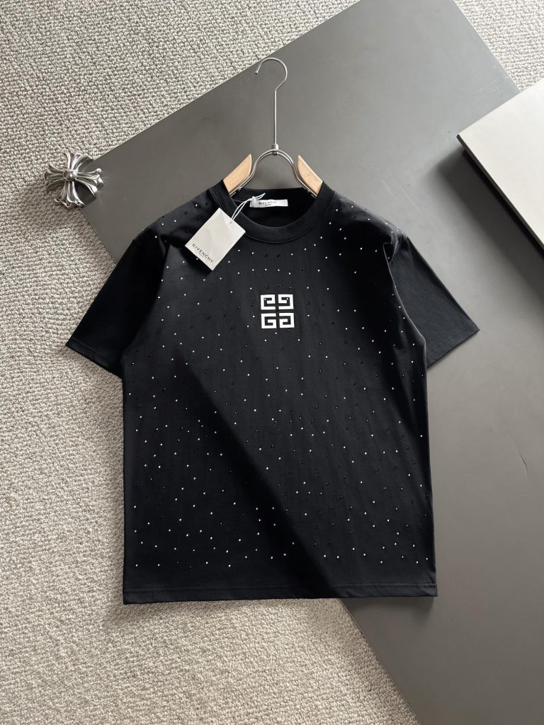 GIVENCHY(ジバンシイ)コピー良質の綿のおしゃれなｌｏｇｏのプリントのＴシャツを男女兼用