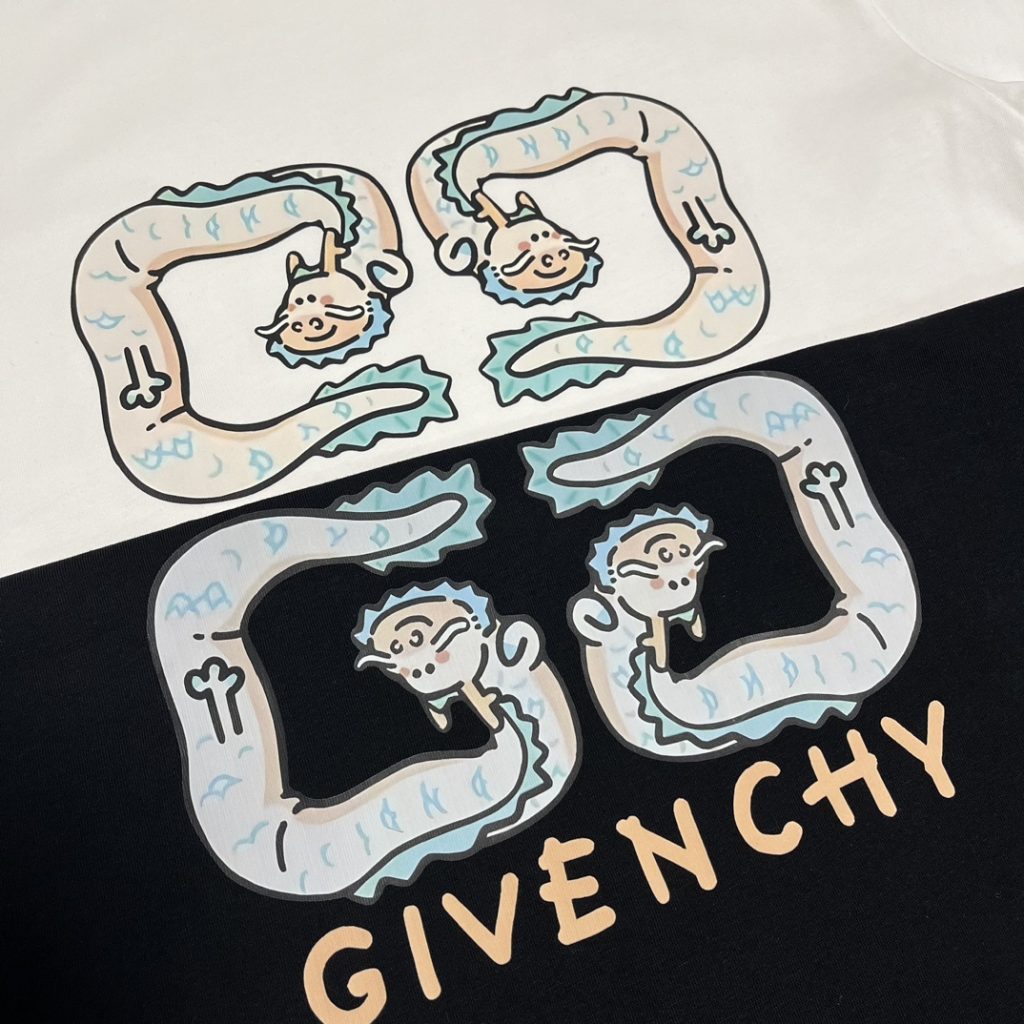 GIVENCHY(ジバンシイ)春夏２０２４の新作偽物のおしゃれなｌｏｇｏのプリントレジャーする半袖激安通販