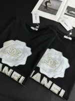 CHANEL（シャネル）芸能人 コピー フラワープリントおしゃれカジュアルTシャツ