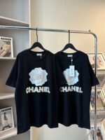 CHANEL（シャネル）芸能人 コピー フラワープリントおしゃれカジュアルTシャツ