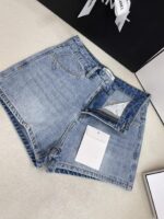 CHANEL（シャネル）入手困難コピー アルファベット刺繍ロゴデニムショートパンツ