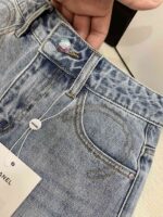 CHANEL（シャネル）入手困難コピー アルファベット刺繍ロゴデニムショートパンツ