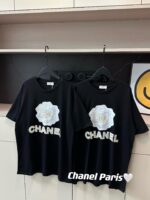 CHANEL（シャネル）芸能人 コピー フラワープリントおしゃれカジュアルTシャツ