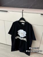 CHANEL（シャネル）芸能人 コピー フラワープリントおしゃれカジュアルTシャツ