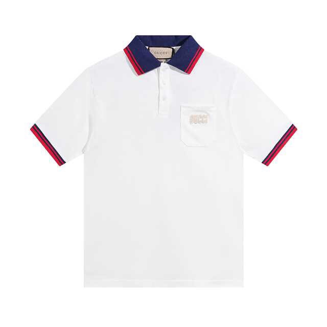 Gucci（グッチ） コピー ドッグプリントニットコットンポロシャツ 激安販売