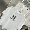 入手困難 ジバンシ 偽物 アルファベットロゴプリントカジュアル半袖Tシャツ