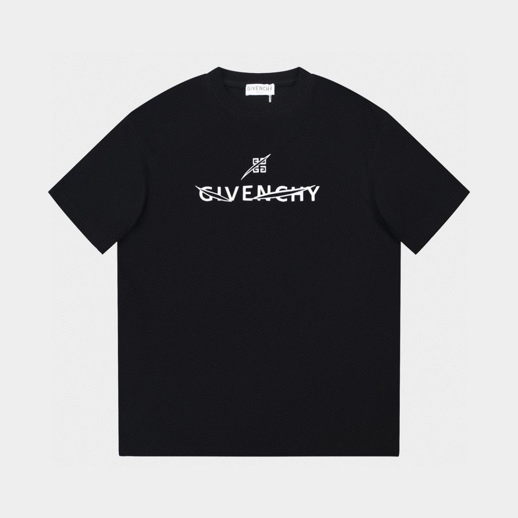 激安販売 入手困難 ジバンシ コピー ロゴプリントカジュアル半袖Tシャツ