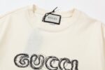 GUCCI (グッチ) 偽物 アルファベットロゴプリントオシャレカジュアルTシャツ 通販