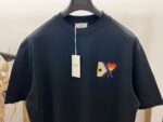 入手困難 アミパリス スーパーコピーシンプルスタイルハートプリントカジュアル半袖Tシャツ男女同タイプ