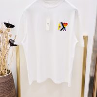 アミパリス コピー シンプルスタイルハートプリントカジュアル半袖Tシャツ男女同タイプ