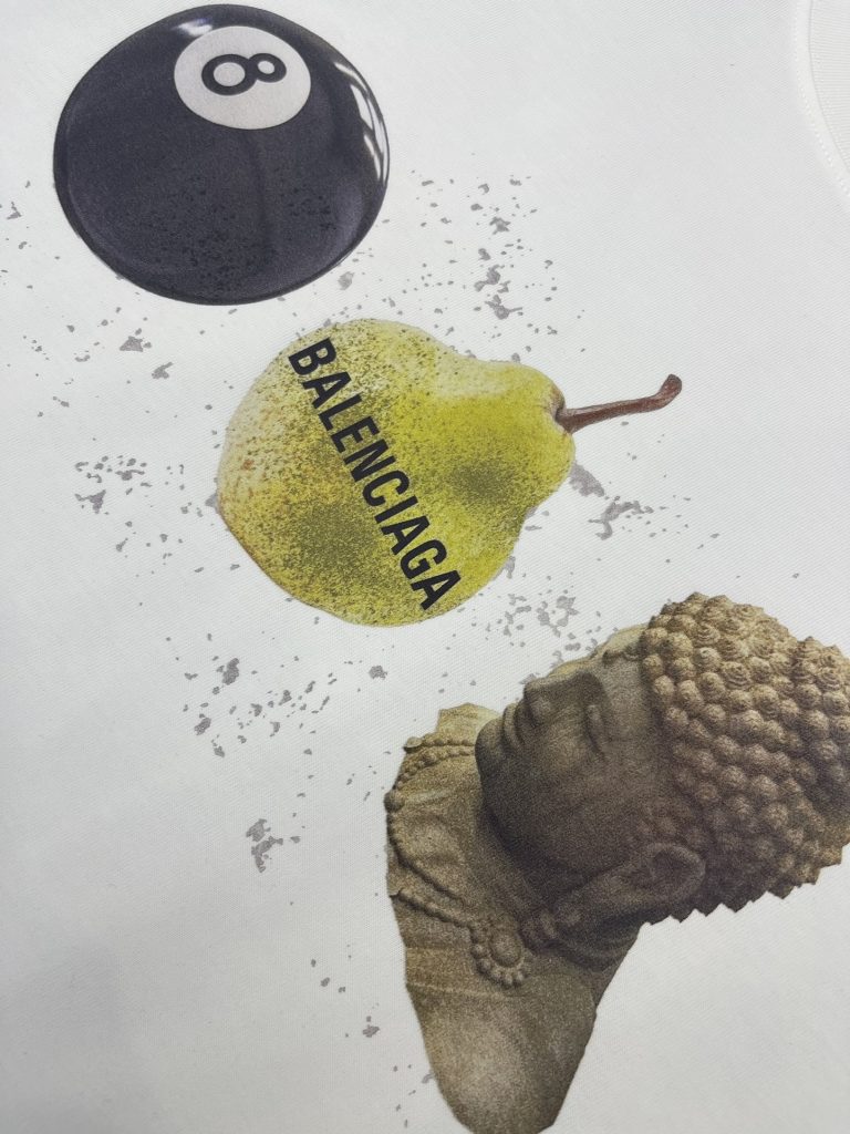 BALENCIAGA(バレンシアガ)  コピー  春夏新作カラーロゴラウンドネック半袖Tシャツ 通販 