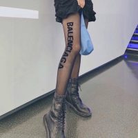 BALENCIAGA(バレンシアガ) 激安販売 コピー トレンドフロックアルファベットストッキング